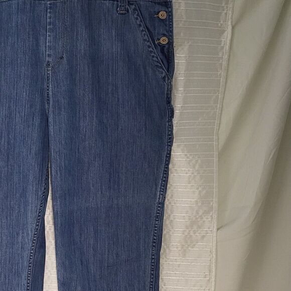 Dickies Relaxed Fit Bib Overalls Denim Carpenter Women’s Tag Size L - Picture 9 of 12